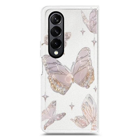 Samsung Galaxy Z Fold 4 5G Cover - O'Nation Butterfly Dreams Series 2 - Clear Phone Case - Soft Silicon Borders