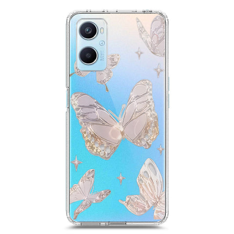 Oppo A96 4G Cover - O'Nation Butterfly Dreams Series 2 - Clear Phone Case - Soft Silicon Borders