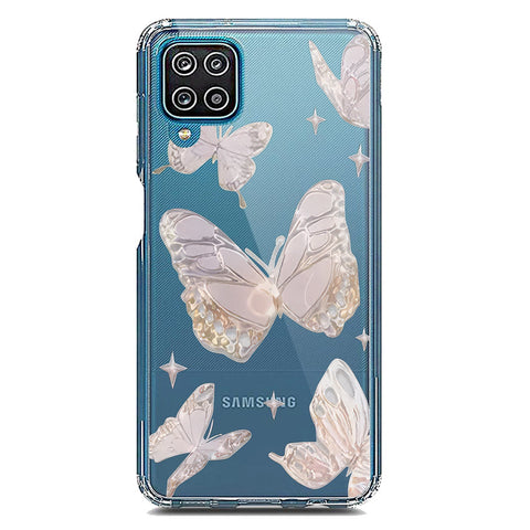 Samsung Galaxy A12 Nacho Cover - O'Nation Butterfly Dreams Series 2 - Clear Phone Case - Soft Silicon Borders
