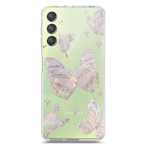 Samsung Galaxy A24 4G Cover - O'Nation Butterfly Dreams Series 2 - Clear Phone Case - Soft Silicon Borders