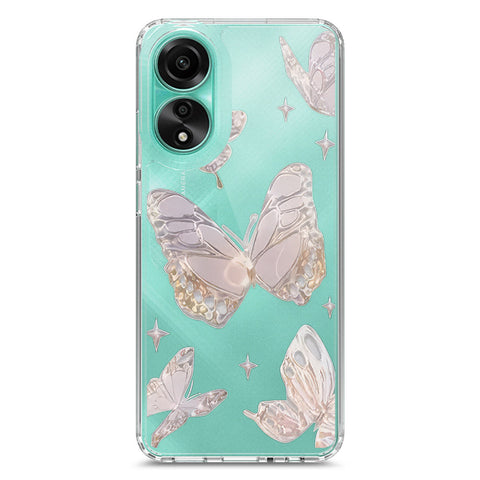 Oppo A78 4G Cover - O'Nation Butterfly Dreams Series 2 - Clear Phone Case - Soft Silicon Borders