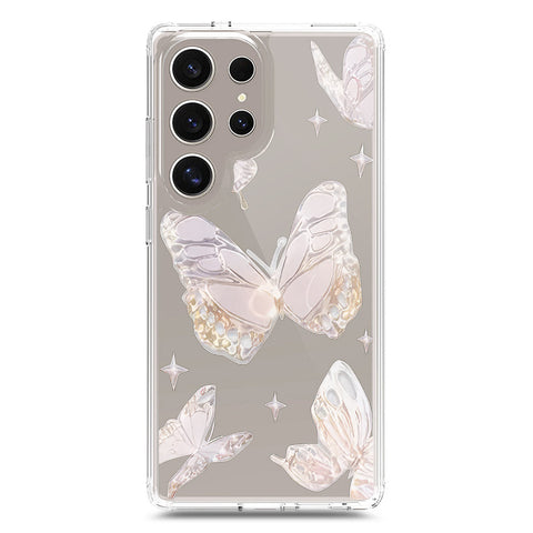 Samsung Galaxy S24 Ultra Cover - O'Nation Butterfly Dreams Series 2 - Clear Phone Case - Soft Silicon Borders