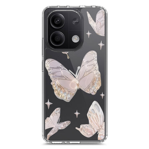Xiaomi Redmi Note 13 Cover - O'Nation Butterfly Dreams Series 2 - Clear Phone Case - Soft Silicon Borders