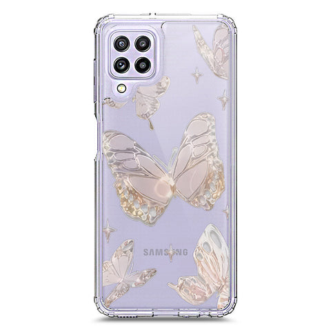Samsung Galaxy A22 Cover - O'Nation Butterfly Dreams Series 2 - Clear Phone Case - Soft Silicon Borders