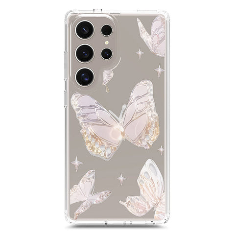 Samsung Galaxy S25 Ultra Cover - O'Nation Butterfly Dreams Series 2 - Clear Phone Case - Soft Silicon Borders