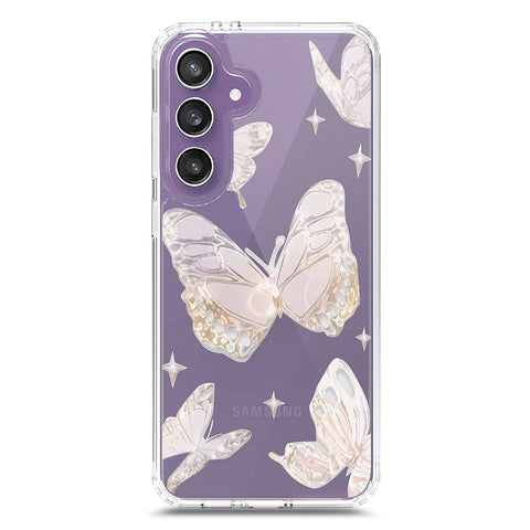 Samsung Galaxy S24 FE Cover - O'Nation Butterfly Dreams Series 2 - Clear Phone Case - Soft Silicon Borders