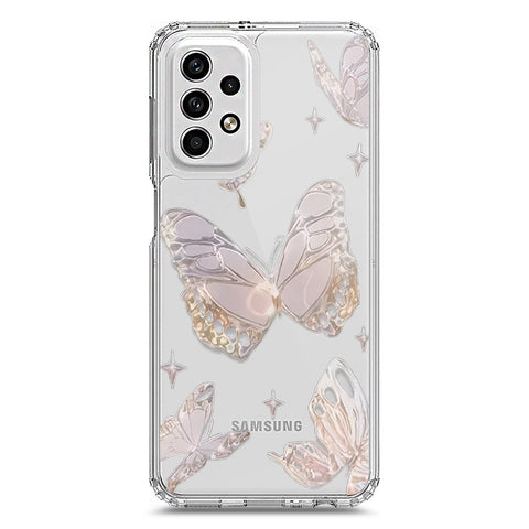 Samsung Galaxy A23 Cover - O'Nation Butterfly Dreams Series 2 - Clear Phone Case - Soft Silicon Borders
