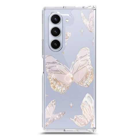 Samsung Galaxy Z Fold 6 Cover - O'Nation Butterfly Dreams Series 2 - Clear Phone Case - Soft Silicon Borders