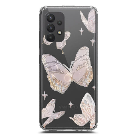 Samsung Galaxy A32 Cover - O'Nation Butterfly Dreams Series 2 - Clear Phone Case - Soft Silicon Borders