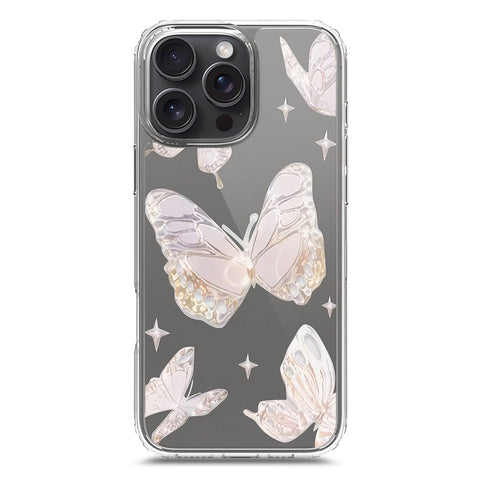 iPhone 16 Pro Max Cover - O'Nation Butterfly Dreams Series 2 - Clear Phone Case - Soft Silicon Borders