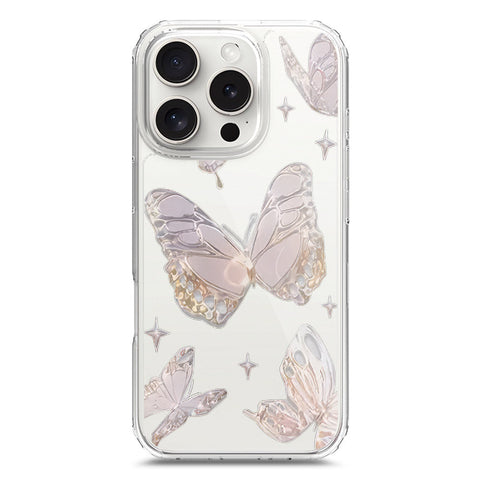 iPhone 16 Pro Cover - O'Nation Butterfly Dreams Series 2 - Clear Phone Case - Soft Silicon Borders