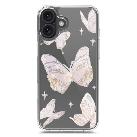 iPhone 16 Plus Cover - O'Nation Butterfly Dreams Series 2 - Clear Phone Case - Soft Silicon Borders