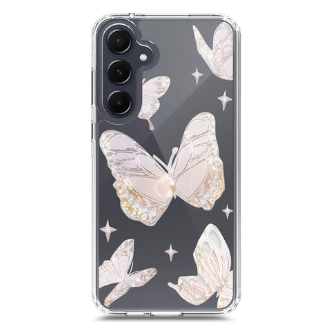 Samsung Galaxy A35 Cover - O'Nation Butterfly Dreams Series 2 - Clear Phone Case - Soft Silicon Borders