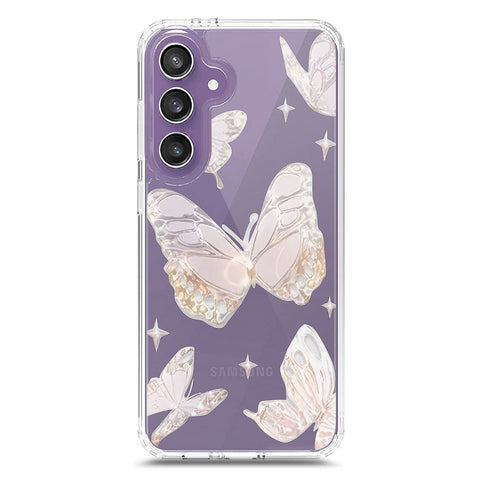 Samsung Galaxy S25 FE Cover - O'Nation Butterfly Dreams Series 2 - Clear Phone Case - Soft Silicon Borders