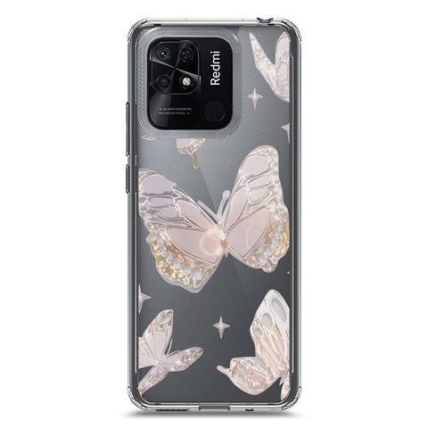 Xiaomi Redmi 10C Cover - O'Nation Butterfly Dreams Series 2 - Clear Phone Case - Soft Silicon Borders