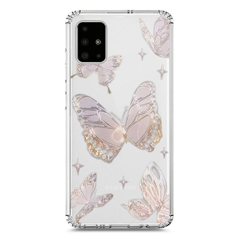 Samsung Galaxy A51 Cover - O'Nation Butterfly Dreams Series 2 - Clear Phone Case - Soft Silicon Borders