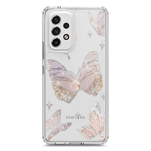 Samsung Galaxy A53 5G Cover - O'Nation Butterfly Dreams Series 2 - Clear Phone Case - Soft Silicon Borders