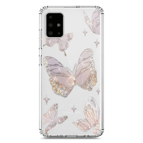 Samsung Galaxy A71 Cover - O'Nation Butterfly Dreams Series 2 - Clear Phone Case - Soft Silicon Borders