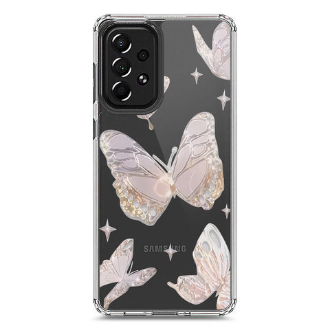 Samsung Galaxy A73 5G Cover - O'Nation Butterfly Dreams Series 2 - Clear Phone Case - Soft Silicon Borders