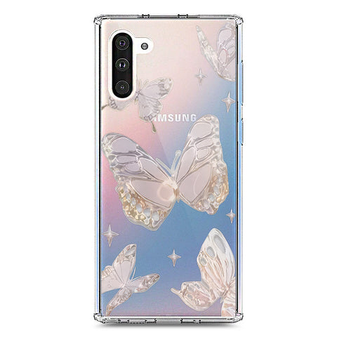 Samsung Galaxy Note 10 Cover - O'Nation Butterfly Dreams Series 2 - Clear Phone Case - Soft Silicon Borders