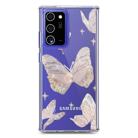 Samsung Galaxy Note 20 Ultra Cover - O'Nation Butterfly Dreams Series 2 - Clear Phone Case - Soft Silicon Borders