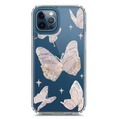 iPhone 12 Pro Max Cover - O'Nation Butterfly Dreams Series 2 - Clear Phone Case - Soft Silicon Borders