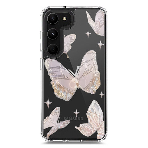 Samsung Galaxy S23 Plus 5G Cover - O'Nation Butterfly Dreams Series 2 - Clear Phone Case - Soft Silicon Borders