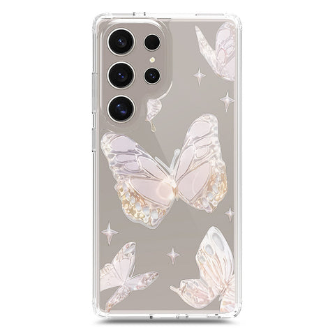 Samsung Galaxy S23 Ultra 5G Cover - O'Nation Butterfly Dreams Series 2 - Clear Phone Case - Soft Silicon Borders