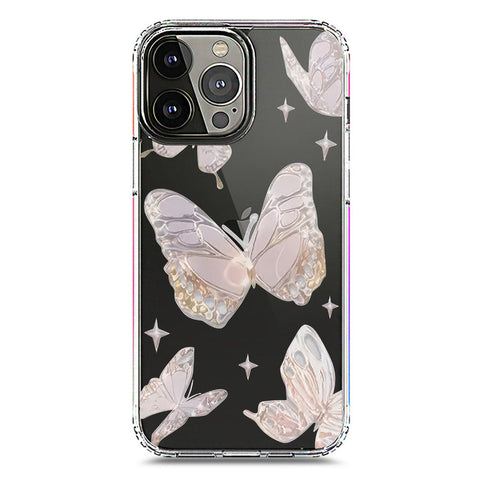 iPhone 13 Pro Max Cover - O'Nation Butterfly Dreams Series 2 - Clear Phone Case - Soft Silicon Borders