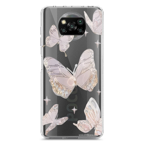 Xiaomi Poco X3 Cover - O'Nation Butterfly Dreams Series 2 - Clear Phone Case - Soft Silicon Borders