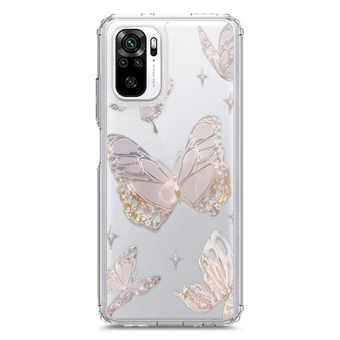 Xiaomi Redmi Note 10 4G Cover - O'Nation Butterfly Dreams Series 2 - Clear Phone Case - Soft Silicon Borders