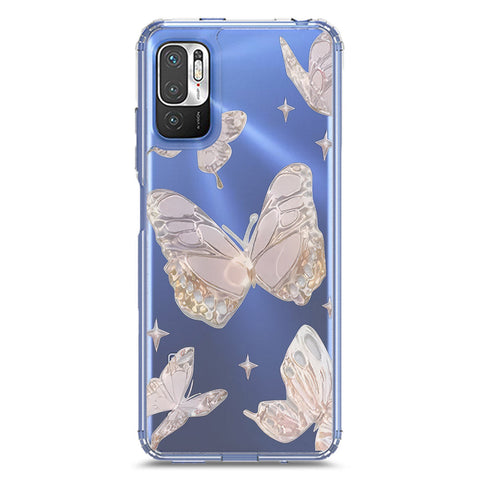 Xiaomi Redmi Note 10 5G Cover - O'Nation Butterfly Dreams Series 2 - Clear Phone Case - Soft Silicon Borders