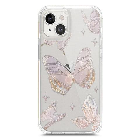 iPhone 13 Cover - O'Nation Butterfly Dreams Series 2 - Clear Phone Case - Soft Silicon Borders