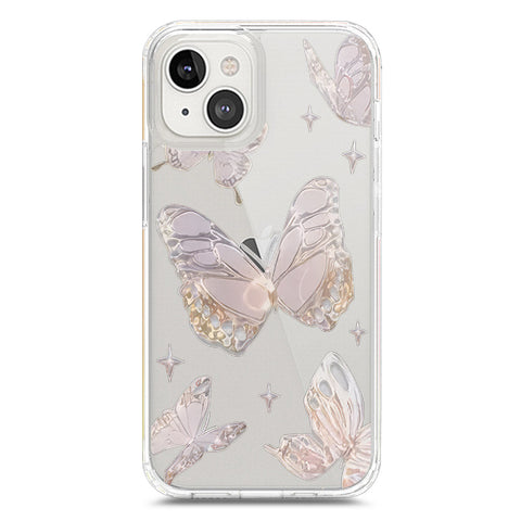 iPhone 13 Mini Cover - O'Nation Butterfly Dreams Series 2 - Clear Phone Case - Soft Silicon Borders