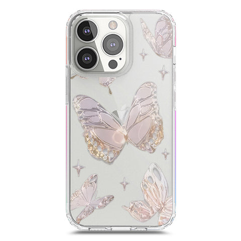 iPhone 13 Pro Cover - O'Nation Butterfly Dreams Series 2 - Clear Phone Case - Soft Silicon Borders