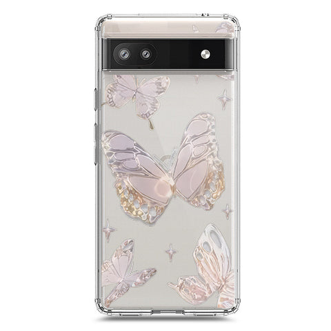Google Pixel 6a Cover - O'Nation Butterfly Dreams Series 2 - Clear Phone Case - Soft Silicon Borders