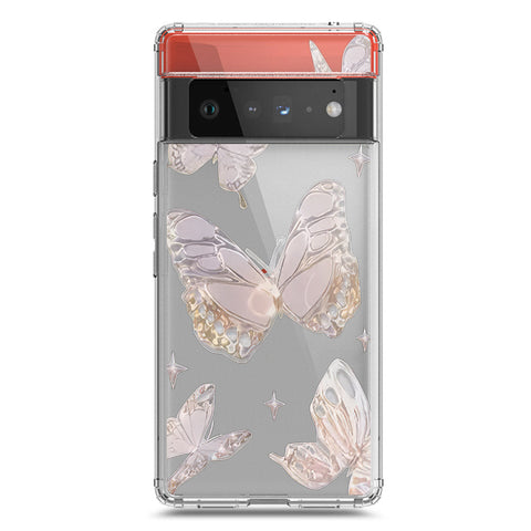 Google Pixel 6 Pro Cover - O'Nation Butterfly Dreams Series 2 - Clear Phone Case - Soft Silicon Borders