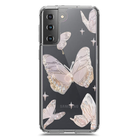 Samsung Galaxy S21 5G Cover - O'Nation Butterfly Dreams Series 2 - Clear Phone Case - Soft Silicon Borders