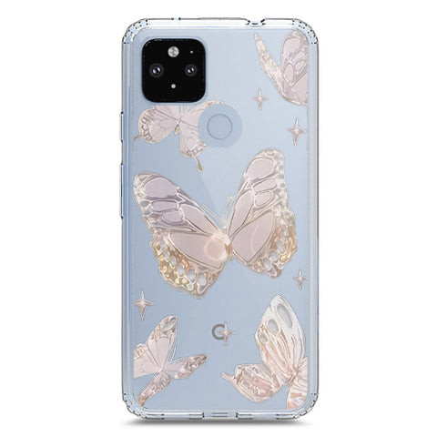 Google Pixel 5 Cover - O'Nation Butterfly Dreams Series 2 - Clear Phone Case - Soft Silicon Borders