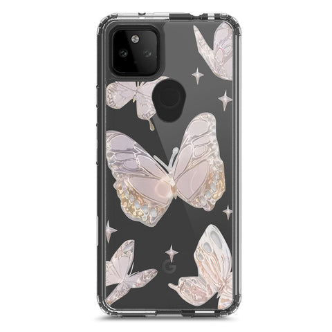 Google Pixel 5a 5G Cover - O'Nation Butterfly Dreams Series 2 - Clear Phone Case - Soft Silicon Borders