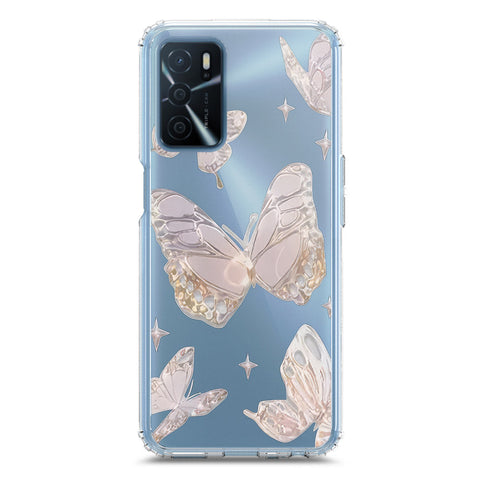 Oppo A16 Cover - O'Nation Butterfly Dreams Series 2 - Clear Phone Case - Soft Silicon Borders