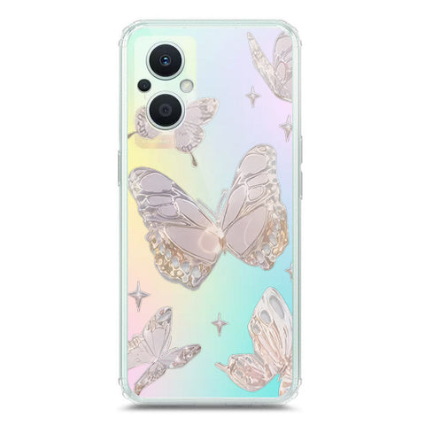 Oppo Reno 7 Z 5G Cover - O'Nation Butterfly Dreams Series 2 - Clear Phone Case - Soft Silicon Borders