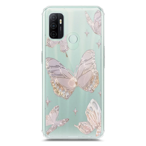 Oppo A53 Cover - O'Nation Butterfly Dreams Series 2 - Clear Phone Case - Soft Silicon Borders