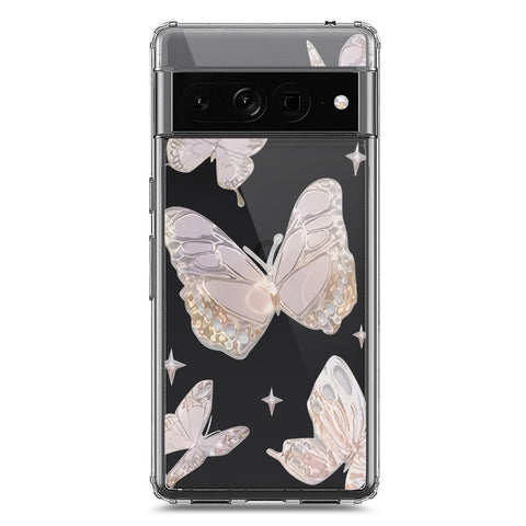 Google Pixel 7 Pro Cover - O'Nation Butterfly Dreams Series 2 - Clear Phone Case - Soft Silicon Borders