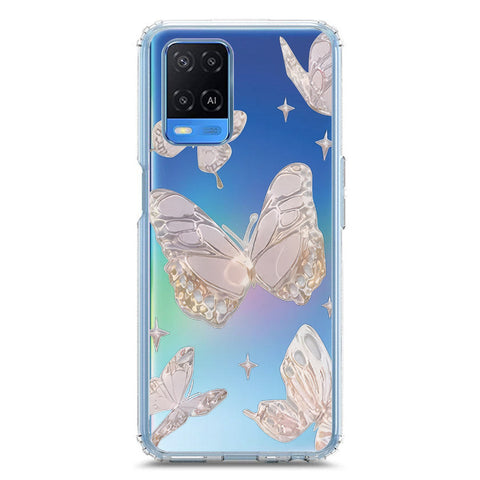 Oppo A54 4G Cover - O'Nation Butterfly Dreams Series 2 - Clear Phone Case - Soft Silicon Borders
