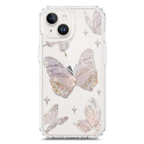 iPhone 15 Cover - O'Nation Butterfly Dreams Series 2 - Clear Phone Case - Soft Silicon Borders