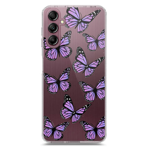 Samsung Galaxy A14 Cover - O'Nation Butterfly Dreams Series 2 - Clear Phone Case - Soft Silicon Borders