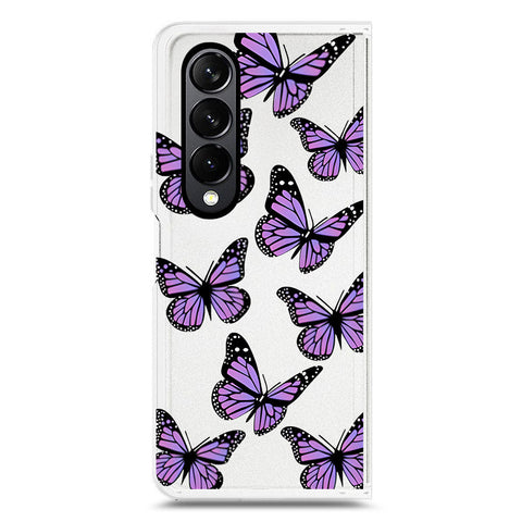 Samsung Galaxy Z Fold 4 5G Cover - O'Nation Butterfly Dreams Series 2 - Clear Phone Case - Soft Silicon Borders