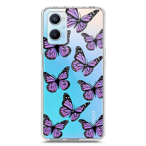Oppo A96 4G Cover - O'Nation Butterfly Dreams Series 2 - Clear Phone Case - Soft Silicon Borders