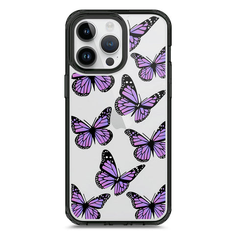 iPhone 15 Pro Max - Black - Cover - O'Nation Butterfly Dreams Series 2 - Clear Phone Case - Soft Silicon Borders